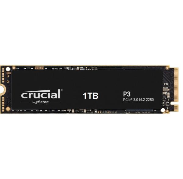 1TB M.2 2280 Crucial P3 interne SSD NVMe PCIe 3.0